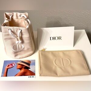 Dior Cosmetic Pouch| Dior Make-up Pouch | Catch All Pouch | SET OF 2